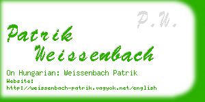 patrik weissenbach business card